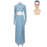 Padme Amidala Naboo Family Gown Blue Dress Top Skirt Outfits Cosplay Costume